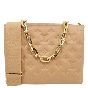 Louis Vuitton  Coussin PM Monogram Embossed Leather Shoulder Bag Brown